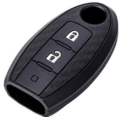 Happyit Auto-Schlüsselkasten-Abdeckung Carbon-Faser-Muster weiches Silikon für Nissan Teana X-Spur Qashqai Livina Sylphy Tiida sonniger März Murano Geniss