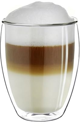 Creano Verre Thermique à Double Paroi XXL Haute, Résistant à la Chaleur en Verre Borosilicaté, Verre à Café/Thé | 400ml