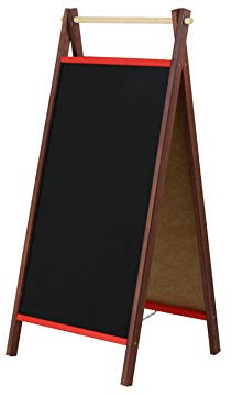 AZZAP Kundenstopper 110cm ROT Holz Tafel Aufsteller Werbetafel Holztafel Werbung Kreide
