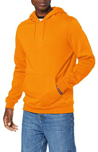 Build Your Brand Herren Kapuzenpullover Heavy Hoody, lässiger Hoodie für Männer, S, Paradise orange