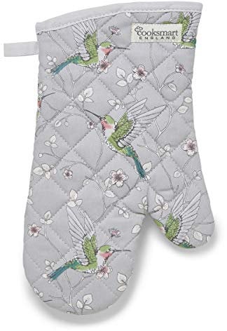 Hummingbird Single Oven Glove Kitchen Mitt Cooking Grey Gauntlet