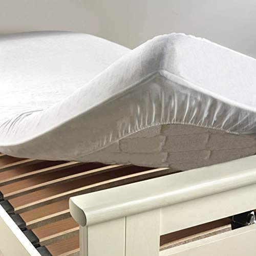douceur d'Intérieur Matratzenschoner, 140 x 190 cm, Molton, milbendicht, Molton Aa 30, Weiß