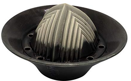 ANCKERAMIC® Zitronenpresse porzellan, handgemachte Saftpresse manuell, Entsafter für Zitronen, Limetten & Orangen (Anthrazit)