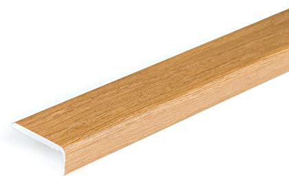SELF-Adhesive Wood Effect Threshold 1M Door Stops End Laminate Floor Edge Strip Trim TMW Profiles (Corona Oak)