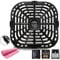 HEISENLIN Air Fryer Grill Pan for Instants Pot Vortex Plus 6 in 1 6 QT XL Air Fryers, Upgraded Nonstick Air Fryer Grill Crisper Plate Tray Grid Grate Rack Shelf for Instants 6QT 5.7QT, Dishwasher Safe