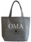 mamir home Filztaschen Shopper Geschenk - OMA MAMA TANTE - Einkaufstasche 49x39x13,5cm (Filzshopper Jahreszahl)