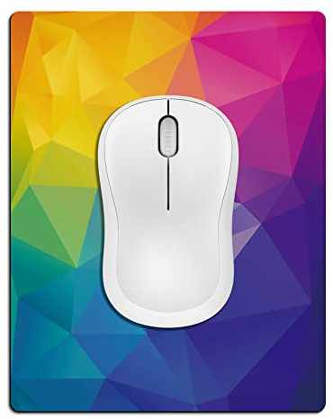 Cyanbone Small Mouse Pad, Mini Mouse Pads for Wireless Mouse and Laptop, Travel Mousepads with Designs - Cool Colorful Rainbow, Portable Mousepad with Non-Slip Rubber Base - 5.5 x 7 in