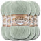 Hobby YARN Alize 5x 100g Angora Gold Türkische Premium Wolle Dünne Mohair aus Schurwolle Babywolle als Strickgarn Handstrickgarn Einfarbig Uni Yarn (Green Almond | 515)