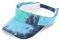 fiebig Juno Visor mit Klettverschuss | One Size Sommercap in vielen Farben aus 100% Baumwolle | Unisex Sommerkappe mit verstellbarem Innenband (One Size, Türkis-Batik)