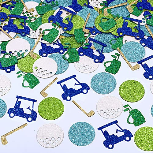 Sursurprise 200Pcs Golf Confetti for Table Glitter, Hole In One First Birthday Decorations, Golf Party Supplies for Baby Shower Retirement