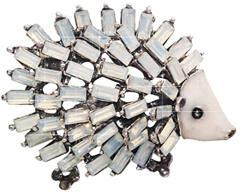 KristLand Vintage Animal Broche Tout Cristal Hérisson Broche épingle Corsage Art Décoratif Vintage Mignon Chien Broche épingle Fête Cadeaux pour Femmes Hommes