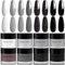 8 Farben Dipping Powder Kit, Dipping Nagelpulver, Aokitec Mode Dip Pulver Nagel Dipping Puder French Nagelkunst Maniküre für Salon DIY & Hause Nagelpuder Spiegelpulver