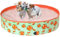 Demigreat Hundepool fur Große Kleine Hunde,80/120/ 160CM Faltbar Hunde Planschbecken, Tragbar & Eco-Friendly PVC Hunde Pool, Wassermelone
