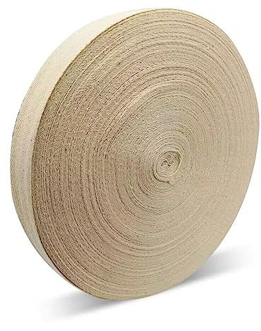Baumwoll Gurtband 50mm 50m Baumwolle Schrägband Weiß/Schwarz/Retro Weiß Fischgräten-Baumwoll-Webbing mit Fischgrätenstich Nahtband Baumwollband für Heimwerker Handwerk Nähen Stricken(Retro Weiß)