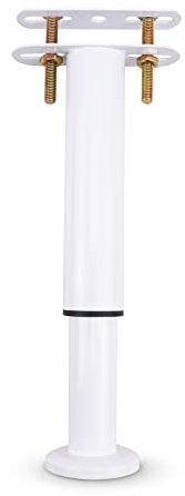 Pied De Lit, Pieds De Sommier, De Lit Liaison MéTal RéGlables en MéTal Pieds pour Sommier, TrèS RéSistants Convient pour Lattes Universel Sommier MéTal, Armoire, Canapé 18-33Cm (Blanc) Lot De 1 Pied