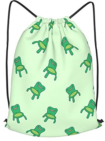 874 Turnbeutel, Froggy-Stuhl-Paket Stoff Beutel Unisex Rucksack Personalisierte Tunnelzug Gym Sack Für Reisen Strand 36X42Cm
