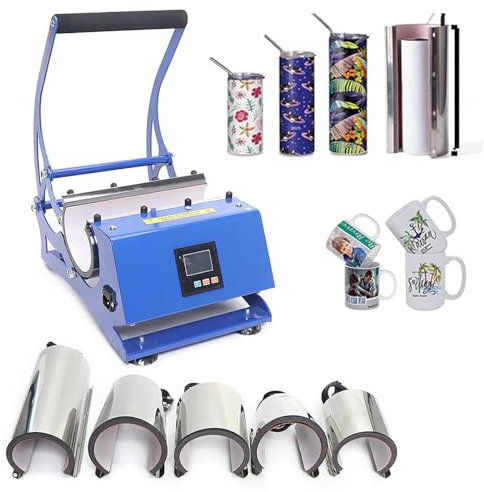 Machine à café 600 W - Presse à sublimation - Machine à chaud 6 en 1 - Presse à chaleur avec 6 dessous de verre - Presse de transfert DIY - Céramique/alliage d'aluminium pour tasse à café
