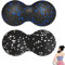 2 Stücke Rücken Wirbelsäule Faszienball Peanut Ball Therapieball Massage Balls Geeignet zur Linderung Verschiedener Muskelkater in Armen zur Dehnung der Faszien (Weiß Blau)