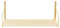 EMHELLE Wandregal Holz Golden Farben Metallrahmen Regal Wand Hängeregal Küchenregal Bücherregal Schweberegal Regale für Wände Wohnzimmer Kinderzimmer Küche (1 Stück)