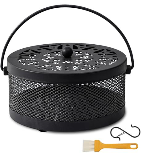 Mückenspirale Halter, Metall Räucherspiralen Halter, Mosquito Coil Holder, Metall Moskito Spulenhalter Für Outdoor, Schwimmbad, Deck, Camping (Schwarz) (Schwarz)