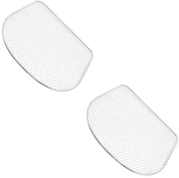 Supvox 2 Stück Edelstahl Grillrost Für Heißluftfritteuse Und Backofen Multifunktionale Airfryer Einsätze Als Backblech Grillkorb Dörrgerät Und Pizzablech Zubehör Für Küche