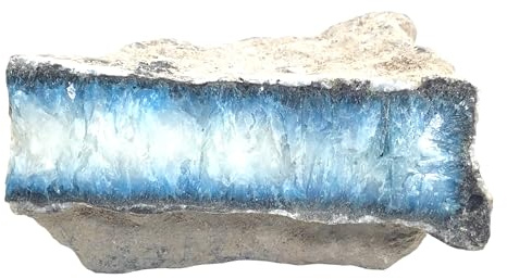 Steinfixx ® - Blue Ice Rohstein versch. Größen I neu entdecktes Mineral I Indonesien (300-400 Gramm)