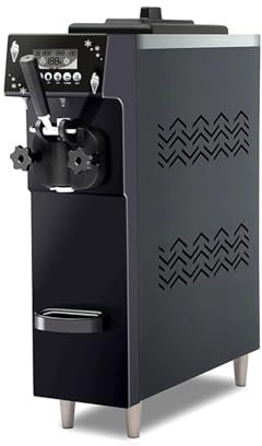 GRFIT Turbine a Glace Petite Machine à crème glacée de Bureau Commerciale, cône entièrement Automatique, Machine à crème glacée Molle à tête Unique Sorbetière