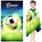Qiqumax Personalisiert Fußball Strandtuch Mit Namen, Personalisierte Handtuch Badetuch Mit Namen Mikrofaser Strandtuch Groß 80x150cm Badetuch Fußball Für Kinder (1,80 x 160 cm)