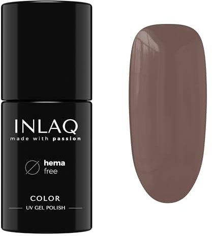 INLAQ® UV Nagellack Braun - 6 ml Hema Free - Langlebiger UV Lack - Nail Polish - Chocolate Kollektion - Gelnägel - Shellac Gel - Gellack ohne Hema | 1086- Rose Ebony