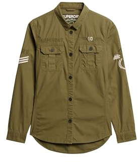 Superdry Damen Hemd im Militär-Stil