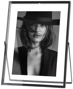 IZIDDO Black Floating Frame(Frame 5x7), Metal Picture Frames,For Picture 4x6,3.5x5, 2x3 Wall Mount or Tabletop Shelf Photo Frames,Giving For Festival,Wedding, Home or Office Decor,Vertical