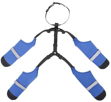 Gamaschen für Hundepfoten, Schutzstiefel für Hunde, wasserdichte Hundestiefel mit Riemen, rutschfeste Regenstiefel für Haustiere, bequem für vier Jahreszeiten