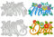 BENECREAT 2Pcs Blume Alphabet Schneiden stirbt, Gras Kohlenstoffstahl Schablone Metall prägen Schablonen für Papier-Karte machen Dekoration DIY Scrapbooking Handwerk Home Decor