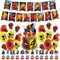 44pcs Geburtstag Deko,Geburtstag Party Deko,Ballon Party Dekoration,mit Banner,Luftballons,Cake Topper，für Kinder Geburtstagsfeier