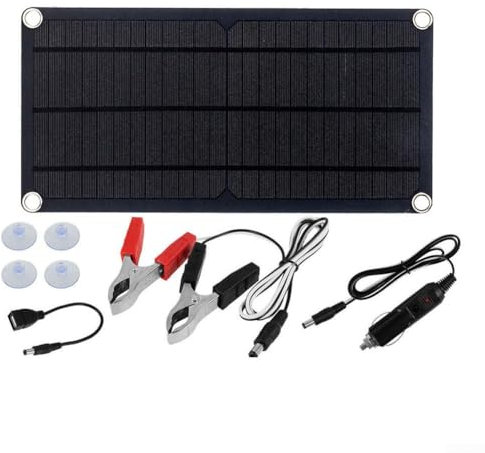 Zilimontt 10W 6V Solar Panel Kit,Solar Charging Panel,Solar Panel Car Battery Charger Trickle Charger Maintainer For Caravan Car Van Boat Motorcycles RVs