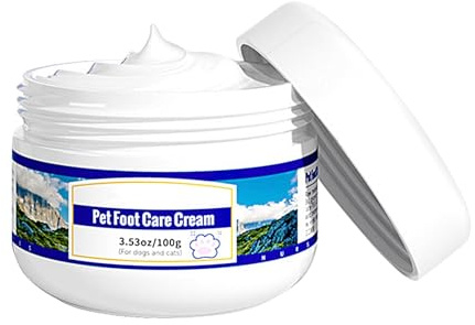Hundefußbalsam - Feuchtigkeitsspendend für Hunde | Fußbalsam 100 g | Feuchtigkeitsspendend für Katzenpfoten | rissige Hundepfotenwachs | Lindert Fuß- und Polsterbedingungen