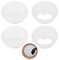 JIEYAO 4 pasacables para escritorio, pasacables de 60 mm, plástico, pasacables para escritorio, mesa redonda para mesa, escritorio de oficina, color blanco