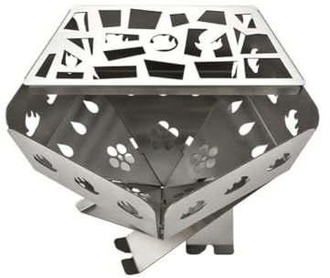 HACSYP Campingkocher – Raketenofen aus Edelstahl mit Holzbefeuerung – Tragbarer Grill for Strand, Picknick, Camping oder Rucksackreisen – mit Aufbewahrungstasche(S)