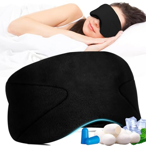 Musicozy Sleep Mask, Soft Eye Mask for Sleeping, Travel, Relax,Yoga, Meditation,Nice Sleep Gifts for Men Women Teens