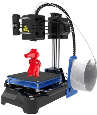 FDM Kleiner 3D -Drucker mit Abnehmbarer Magnetischer Druckplattform, Offener Rahmen, 230 ° C Direkte Extruder, DIY -Enthusiasten 3D -Drucker, Druckgröße 100x100x100mm (EU-Stecker)