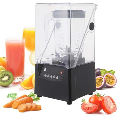 Mixeur à Milk-Shakes, Mixeur éLectrique 2600 W, Panneau De Commande Tactile Intelligent, Grand RéCipient De 2000 Ml, Conception InsonoriséE Ultra-Silencieuse, Avec 1 RéCipient De 2 L
