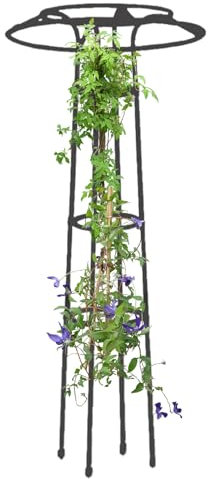 Treillis de jardin vertical - Hauteur réglable - Résistant aux intempéries - Pour serre, jardin, terrasse, balcon et extérieur