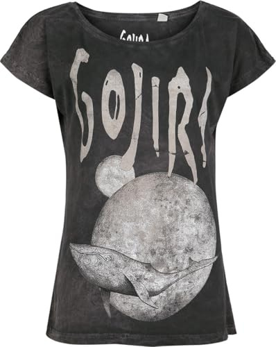 Gojira Whale Sun Moon Frauen T-Shirt grau Band-Merch, Bands