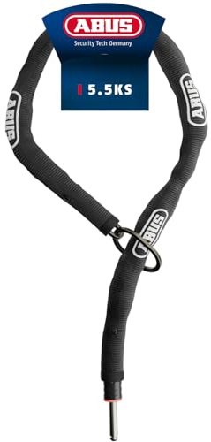 ABUS Rahmenschloss-Einsteckkette ADAPTOR CHAIN Classic 5.5KS, 130 cm | Rahmenschloss-Einsteckkette mit 5,5 mm Vierkantkette, gehärtetem Stahl, kompatibel mit ABUS Rahmenschlössern
