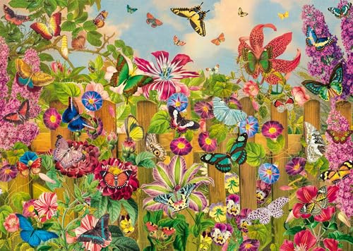 Schmidt Spiele 59746 Wunderschöner Schmetterlingsgarten, 2000 Teile Puzzle