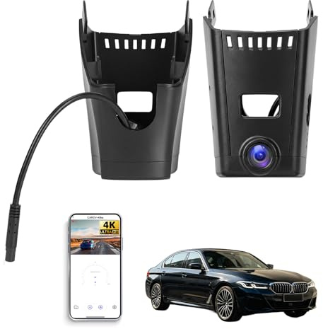 GOHHDL 4K Dashcam Auto Geeignet für BMW 5 7 Serie 2018-2023, Dashcam 4K WiFi-APP, OEM-Zubehör, 2160P UHD Video, G-Sensor, Nachtsicht, Loop-Aufnahme, Plug & Play