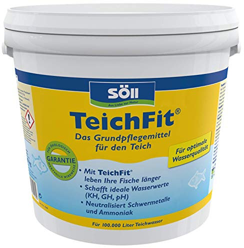 Söll 81752 TeichFit, 10 kg - Grundpflegemittel, Teich Wasseraufbereiter, Stabilisator für Teichwasser im Gartenteich Fischteich Koiteich Schwimmteich