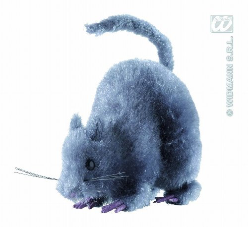 Widmann 7764M - Deko Ratte, circa 14 cm, Accessoire, Dekoration für Halloween oder Mottopartys