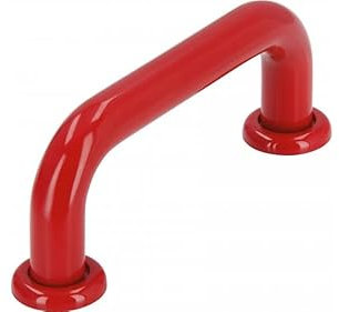 SIRO Möbelgriff + Unterlage Bonn, Schlicht, Kunststoff rubinrot, 80 mm x 30 mm x 16 mm, LA 64 mm, 0364-80K31