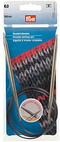 Prym Circular Knitting pins brass 100 cm 6.00 mm silver col